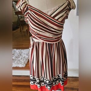 Anna Sui for Target Striped Off-The-Shoulder Dress